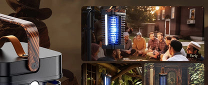 Minimoon Bug Zapper Outdoor with Dual LED Lights 15W Mosquito Zapper 4200V Electric Fly Trap IPX4 Fly Zapper for Backyard Patio