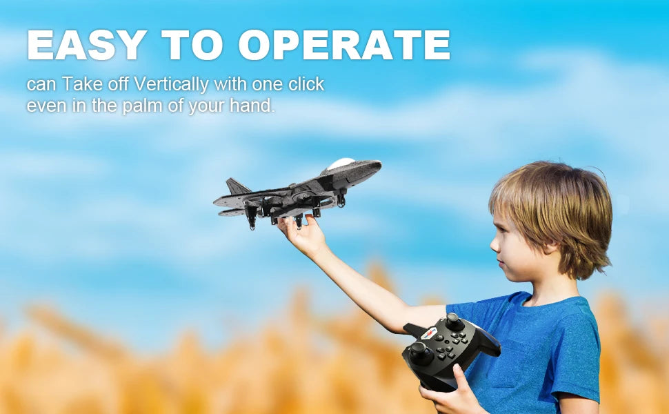 L0712 RC Remote Control Airplane 2.4G Gravity Sensing RC Glider One Key Takeoff 360° Rotation Plane EPP Foam Kids Toys