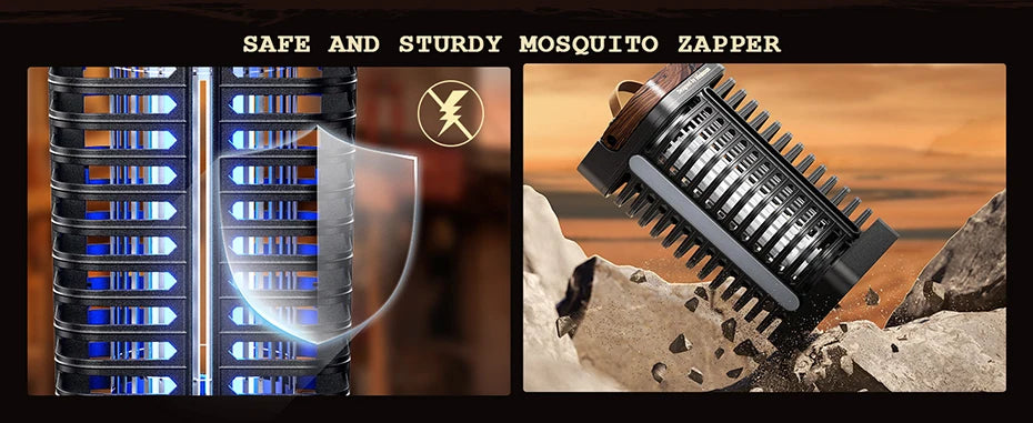 Minimoon Bug Zapper Outdoor with Dual LED Lights 15W Mosquito Zapper 4200V Electric Fly Trap IPX4 Fly Zapper for Backyard Patio