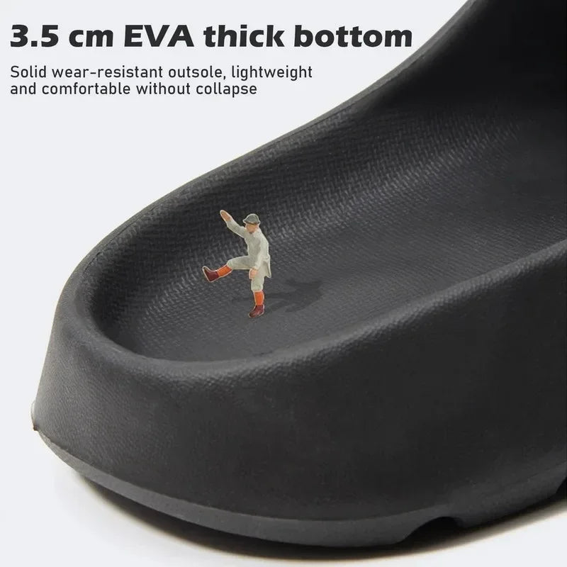Men's Slippers EVA Soft Thick Soled Summer Fashion Slippers & Women's Yeezys Slides Beach Sandals