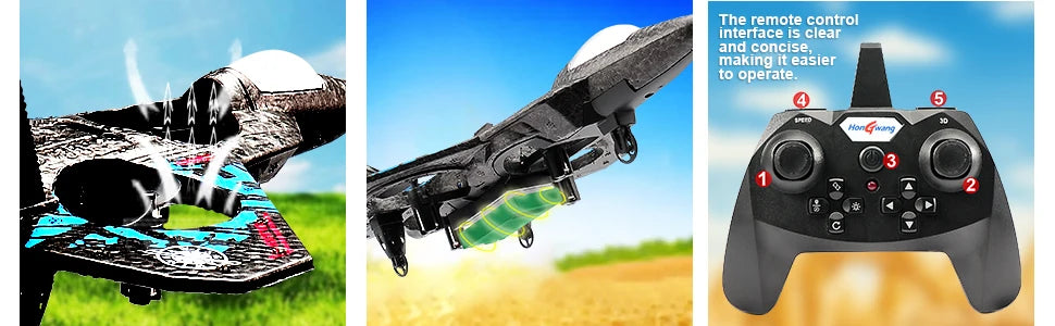 L0712 RC Remote Control Airplane 2.4G Gravity Sensing RC Glider One Key Takeoff 360° Rotation Plane EPP Foam Kids Toys